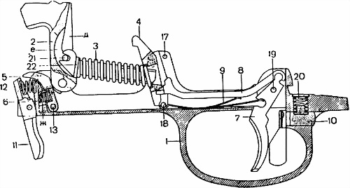 Механизм 40. Ударно-спусковой механизм для свт-40. Спусковой механизм свт 40. Свт 40 механизм УСМ чертеж. УСМ свт 40 схема.