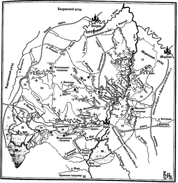 Мценском уезде. Карта Мценского уезда. Карта станов Орловского уезда. Город Мценск на карте.