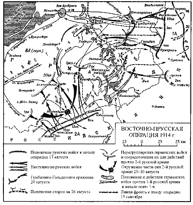 Битва при танненберге 1914 карта