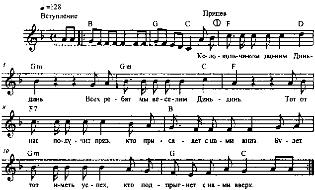 Топ припев. Приветствие ку ка Ре ку Ноты.