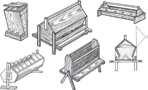 Деревянная кормушка для кур своими руками чертежи