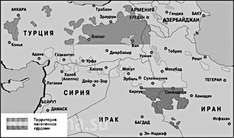 Карта турции и сирии