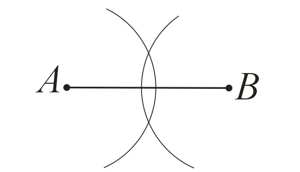Какое построение изображено на рисунке деление отрезка пополам