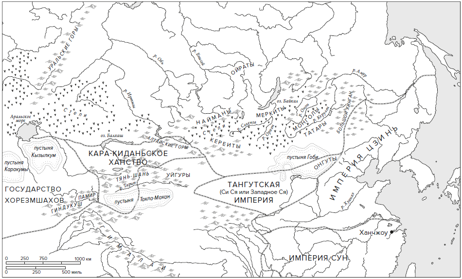 Карта расселения монголов